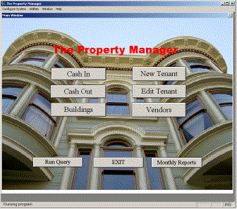 personal property management software main screen